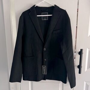 New Blank NYC‎ wool blend Black Blazer with Two-Button Closure